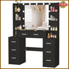 Dressing Table with LED Mirror Modern Makeup Desk Vanity Table Set + 8 Drawers