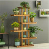 6 Tier Strong Flower Plant Pot Shelf Stand Display Garden Rack Step Style Wooden