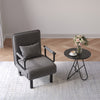 Adjustable Folding Single Sofa Chair Bed Lounge Sleeper Sofas Metal Leg W/Castor
