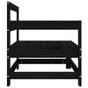 Garden Corner Sofas Outdoor Sectional Sofa 2 pcs Black Solid Wood Pine