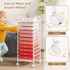 Mobile Rolling Utility Cart 10 Drawers Storage Trolley Home Office Organizer