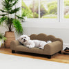 PawHut Dog Sofa Bed, Cat Sofa with Backrest, Armrest, for Small Dogs, Brown
