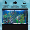 Fish Tank Aquarium Cabinet Black 300L 65 Gal LED White Gravel + Ornaments