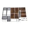 Drinks Cabinet Wine Bar w/ Glass & Bottle Storage | Black Rattan W/ RGB LED