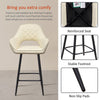 2PCS Barstools Padded Upholstered Dining Chair Breakfast Bar Seating for Cafe