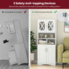 Tall Bathroom Cabinet Large Floor Storage Cabinet-White