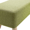 Green Fabric Shoes Chaning Stool Hallway Chair Footstool Side Bench Low Seat UK