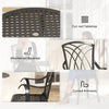 3 PCs Coffee Table Chairs Outdoor Garden Furniture Set w/ Umbrella Hole