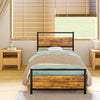 Simple Budget metal bed Single bed Frame w/Mattresses Option Bedroom Furniture