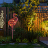 Solar Powered LED Flamingo Flowers Stake Light Outdoor Garden Yard Lawn Ornament