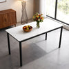 Modern Marble Dining Table 120x70cm Rectangle Dinner Table Kitchen Restaurant