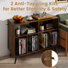 Record Player Stand Turntable Stand with Charging Station-Coffee