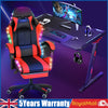 RGB Gaming Esports Chair with LED Lights and Ergonomic Computer Swivel Office