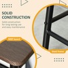 Bar Table Set 3 Piece Stools Shelf Industrial Dining Breakfast Table for Kitchen
