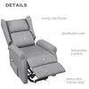 Electric Power Lift Fabric Recliner Chair with Remote Control for the Elderly