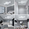 64W Modern LED Ceiling Light 6500K 4-Sqaure Ceiling Lamp White Living Room 90CM