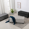 Rect Ottoman Stool Bench Storage Box Pouffe Seat Blanket Bedding Toy Chest Chair