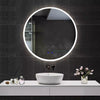 Round Bathroom Mirror with Bluetooth 3 LED Lights Illuminated Demister