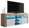 TV Unit Cabinet | TV Stand 145cm | Sideboard with High Gloss Doors | Free LED
