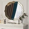 32”Large Round Wall Mirror Gorgeous Accent Vanity Mirror Side Hallway Sofa Scene