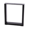 2Pcs Black Industrial Metal Box Section Table Legs Desk Bench Square Frame Legs