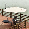 3.3m Patio Offset Cantilever Umbrella Outdoor Round Hanging Market Parasol