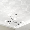 3D Cube Geometric Panelling Feature Wall Rhombus Plaster Panel Effect Wallpaper
