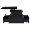 Coffee Table With Storage Lift Top 4 Drawers Wooden Living Room Furniture Black