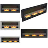 Fire Fireplace Biofire Bio Ethanol Steel Glass Wall Mount Recessed Heater Burner