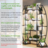 XXL Tall Plant Stand Indoor with Grow Light Industrial Curved Ladder Planter Pot