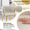 Upholstered Dining Chair Set of 2 Velvet Modern Chair w/Curved Backrest