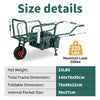 Fishing Trolley Single Wheel Folding Barrow Cart with Bag Adjustable Legs Green