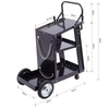 3 Tier Heavy Duty Trolley Welding Cart with Chains for MIG TIG Welder Machine