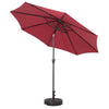 2.7M Round Garden Parasol Sun Shade Patio Hanging Umbrella with Crank Tilt Base