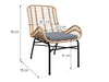 Garden Set MANOLI – Sofa, Chairs & Coffee Table – Rattan Effect & Cushions
