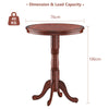 Wooden Pub Pedestal Side Table with Stable Base Round Bistro Table Versatile