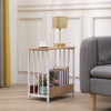 2-Tier Narrow Side Table for Living Room Sofa End Tables with Storage Slim