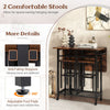 3 Piece Dining Table Set Extendable Kitchen Table Rolling Dining Room Table Set