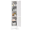 5-Tier Bathroom Floor Cabinet Tall Narrow Storage Cabinet Organizer w/Doors