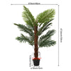 120cm Artificial Palm Tree Potted Green Plant Decor Houseplant in Pot In/Outdoor