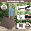 Outdoor Folding Dining Table w/ Carrying Handle-Coffee