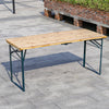 Folding Wooden Beer Table Trestle Garden Dining Bistro Outdoor Furniturs 167cm