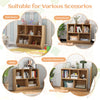 5-Cubby Kids Toy Storage Organizer Wooden Children Bookcase Bookshelf