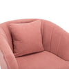 Velvet Armchair Oyster Wing Back Tub Chair Accent Leisure Sofa Seat Metal Legs