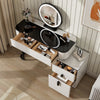 Dressing Table With LED Lights Dimmable Mirror Vanity Makeup Table 5 Drawers UK