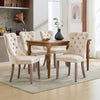 4 Pcs Velvet Dining Chairs High Back Wooden Legs for Home Dining Room Kitchen