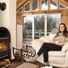 U-Shaped Firewood Log Rack Wood Storage Holder Firewood Storage Rack Fireplace