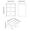 3 Drawer Wooden Bedroom Bedside Cabinet Furniture Storage Nightstand Side Table