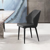Set of 2 Faux Leather/Suede Dining Chairs Metal Legs Reception Restaurant Chair