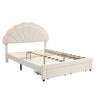UPHOLSTERED BED 4FT6 DOUBLE BED FRAME WITH LED HEADBOARD FOR ADULTS, TEENAGERS